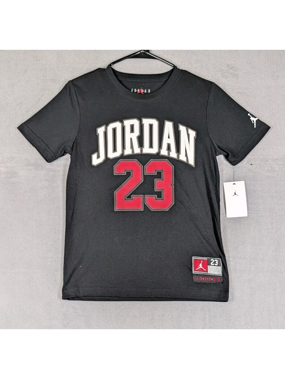 Jordan Boys M 10/12 NWT Black 23 Graphic T Shirt Jumpman Basketball Cotton Tee
